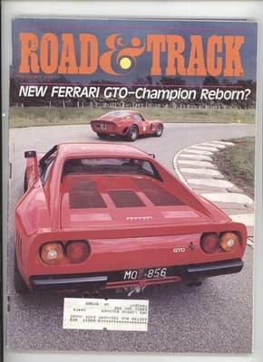 Road & Track August 1984 New Ferrari GTO Car Magazine