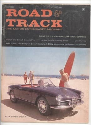 Road & Track October 1959 Alfa Super Spider Car Magazine
