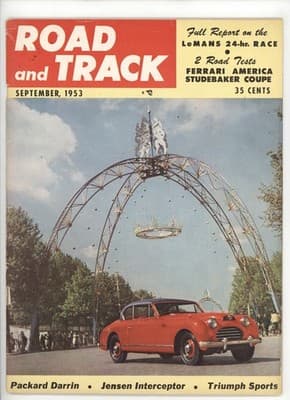 Road and Track September 1953 LeMANS 24-Hr. RACE Ferrari America Magazine