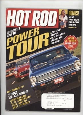 Hot Rod September 2001 Power Tour Route 66 El Camino Magazine