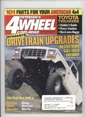 Petersen's 4 Wheel & Off-Road July 2001 Drivetrain Upgrades Magazine
