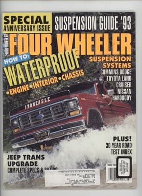 Four Wheeler March 1993 Suspension Guide Anniversary Issue Magazine
