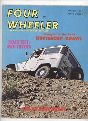 Four Wheeler March 1967 Draggin' in the Sand 4WD Toyota Car Magazine