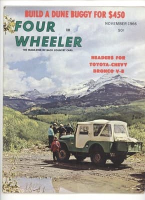 Four Wheeler Nov 1966 Jeep Build Dune Buggy for $450 Magazine