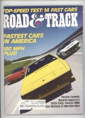 Road & Track September 1985 Top Speed Test 14 Fast Cars Magazine