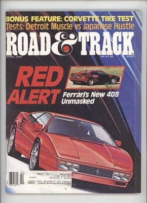 Road & Track April 1987 Ferrari 408 Corvette Tire Test Magazine