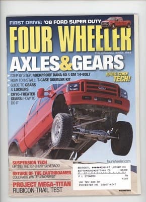 Four Wheeler May 2008 Ford Super Duty Axles Gears Magazine