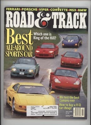 Road & Track July 1998 Best All-Around Sports Car Magazine