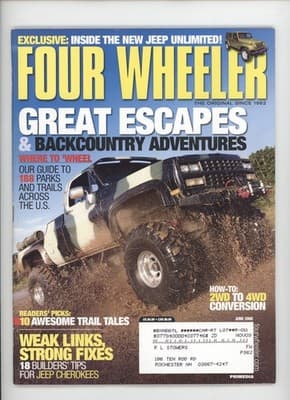Four Wheeler June 2006 Jeep Unlimited Off-Road Trail Magazine