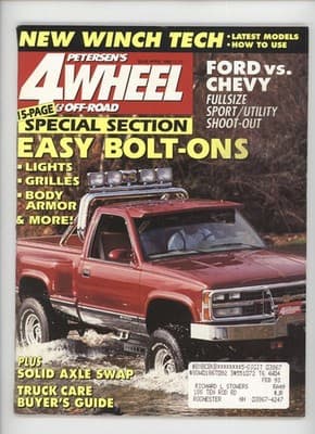 Petersen's 4-Wheel & Off-Road April 1992 Ford vs Chevy Truck Magazine