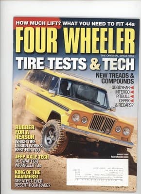 Four Wheeler August 2009 Tire Lift Tests Jeep Axle Tech Magazine