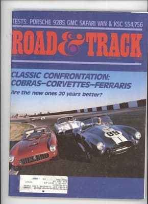 Road & Track April 1985 Porsche 928S Cobra Corvette Magazine