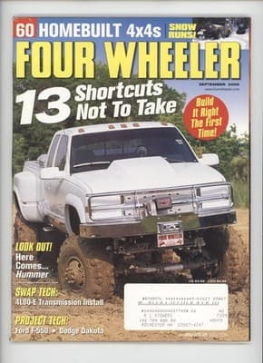 Four Wheeler September 2000 60 Homebuilt 4x4s Hummer Magazine
