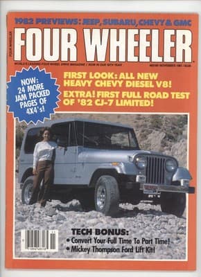 Four Wheeler November 1981 Jeep CJ-7 Chevrolet Diesel 4x4 Magazine