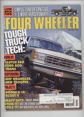 Four Wheeler October 1995 Low Buck Tips V-10 Dodge Scout II Magazine