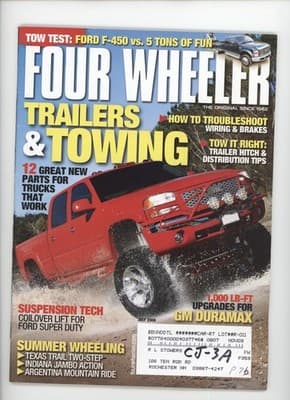 Four Wheeler July 2008 Ford F-450 Trailers Towing Magazine