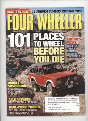 Four Wheeler June 2008 101 Places to Wheel Before You Die Magazine