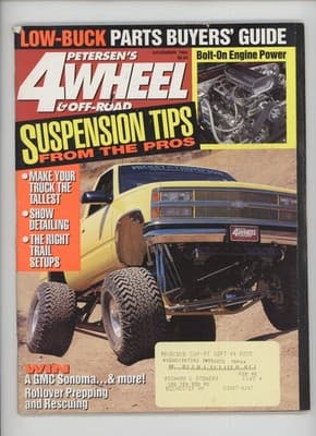 Petersen's 4-Wheel & Off-Road November 1994 Low-Buck Parts Truck Magazine