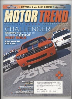 Motor Trend August 2006 Challenger Vanishing Point Car Magazine