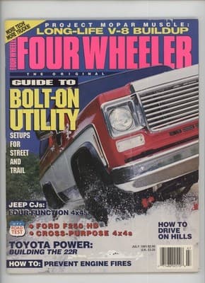 Four Wheeler July 1991 Bolt-On Utility Ford F250 Jeep CJ Magazine