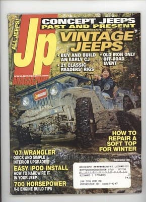 Jp Magazine November 2007 Concept Jeeps Vintage Jeeps Magazine