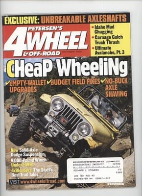 Petersen's 4-Wheel & Off-Road October 2003 Cheap Wheeling Magazine