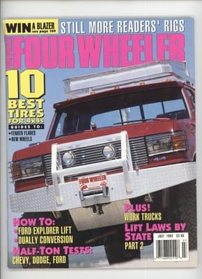 Four Wheeler July 1992 4x4 Tires Trucks Magazine