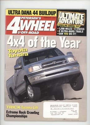 Petersen's 4 Wheel & Off-Road Feb 2000 Toyota Tundra 4x4 Magazine