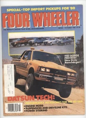 Four Wheeler October 1980 Import Pickups Datsun Ramcharger Magazine