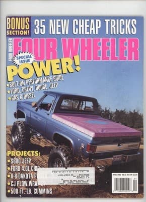 Four Wheeler April 1993 Power! Special Issue 35 New Cheap Tricks Magazine