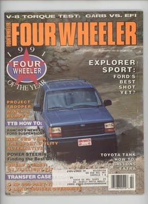 Four Wheeler February 1991 Ford Explorer Sport V-8 Torque Test Magazine