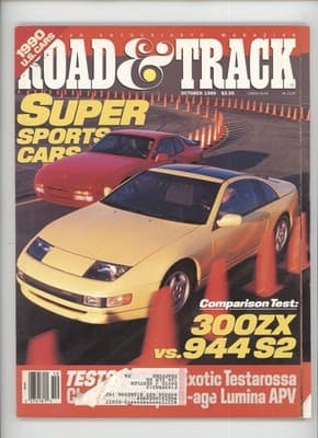 Road & Track October 1989 Nissan 300ZX vs Porsche 944 S2 Magazine