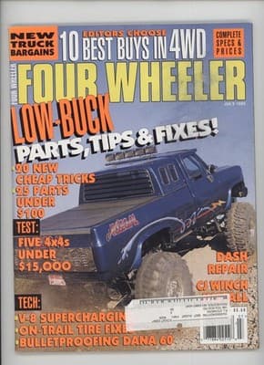 Four Wheeler July 1995 4WD Parts Tips Fixes Truck Magazine