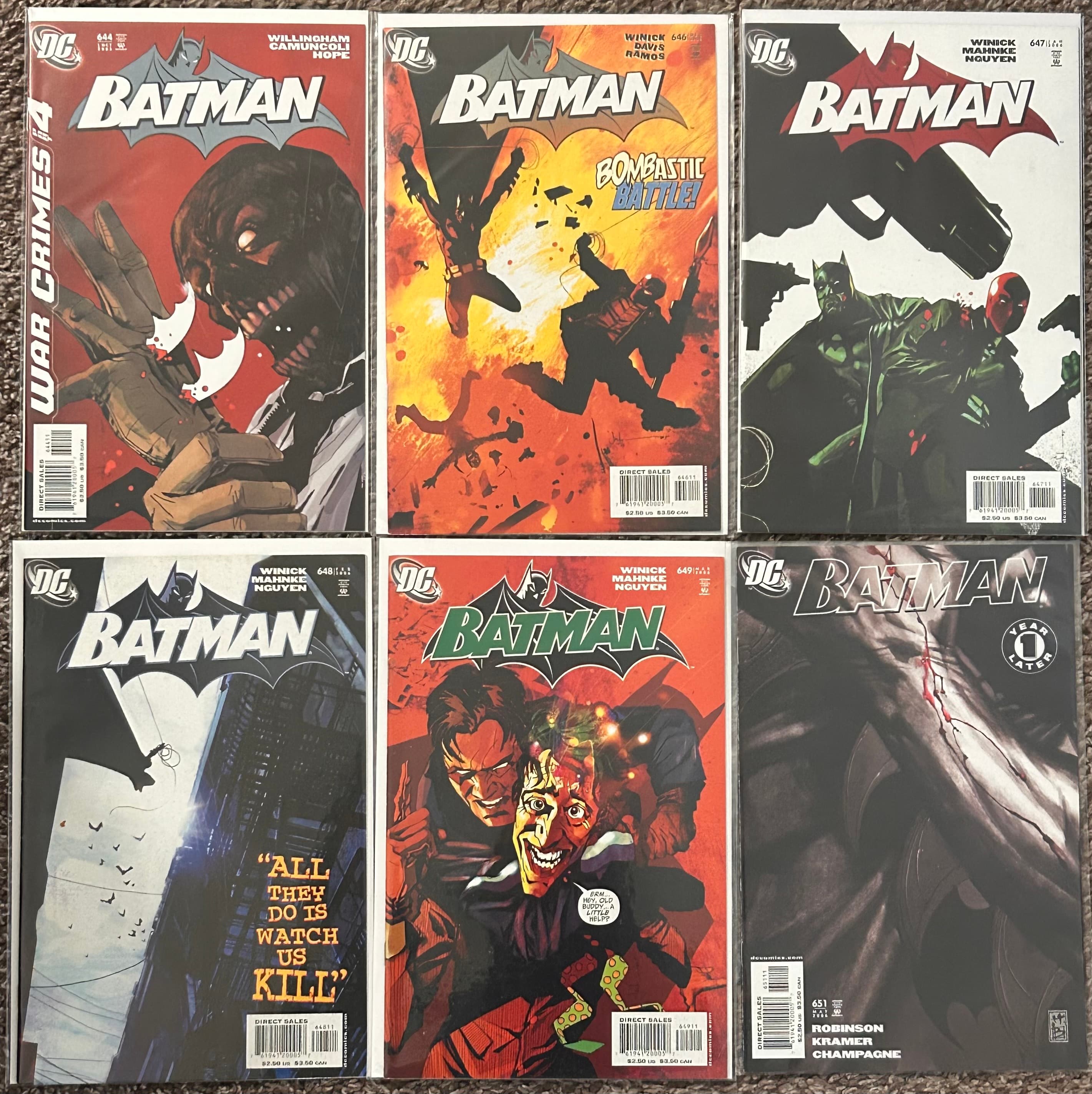 Batman Comic Book Lot (6) War Crimes, Bonafide, and More - DC - Image 1