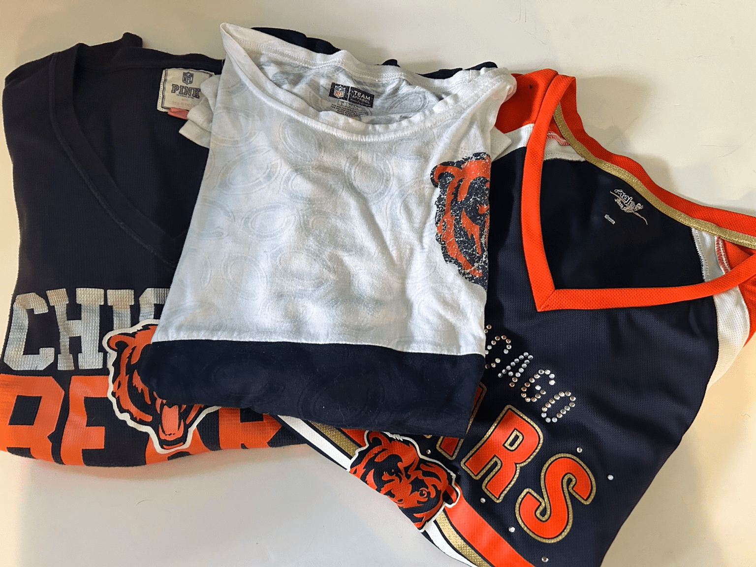 Chicago Bears Apparel Lot: T-Shirt, Jersey, & Tank Top - Size M - Image 1