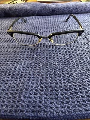 Ray-Ban RB5020 2000 Clubmaster Eyeglasses Black Silver 50-19-135 Made in Italy - Image 1