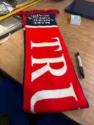 TRUMP 2024 Knit Scarf - Red, White & Blue Political Merchandise - Image 1