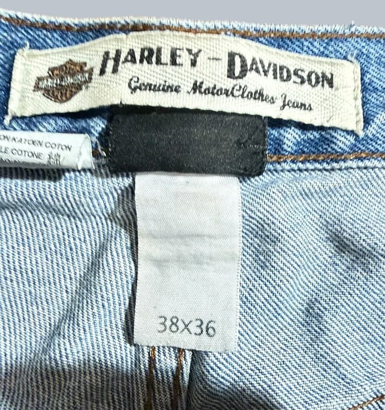 Vintage Harley Davidson Denim Jeans 38x36 Y2K - Thumbnail 3