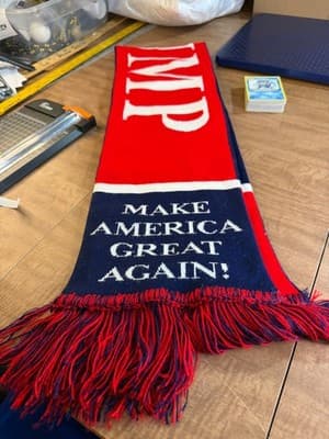 TRUMP 2024 Knit Scarf - Red, White & Blue Political Merchandise - Thumbnail 2