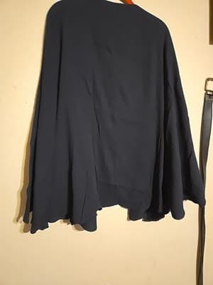 Suzanne Somers Vintage Black Embroidered Open Front Kimono Cardigan Cap - Thumbnail 6