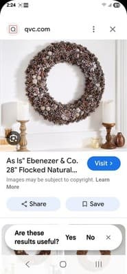 Ebenezer & Co. 28" Natural Pinecone Wreath - Image 1