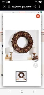 Ebenezer & Co. 28" Natural Pinecone Wreath - Thumbnail 2