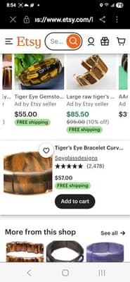 tiger eye bracelet women - Thumbnail 2