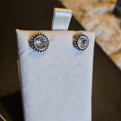 Brighton Twinkle Necklace With Matching Medium Post Clear Earrings - Thumbnail 2