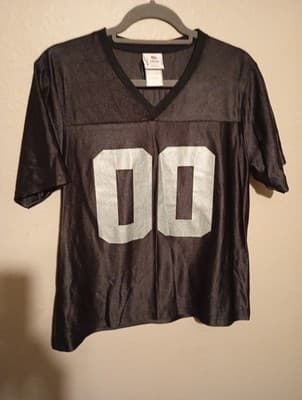 NFL Team Apparel Las Vegas Raiders Football Womens Large Jersey T Shirt Top - Thumbnail 2