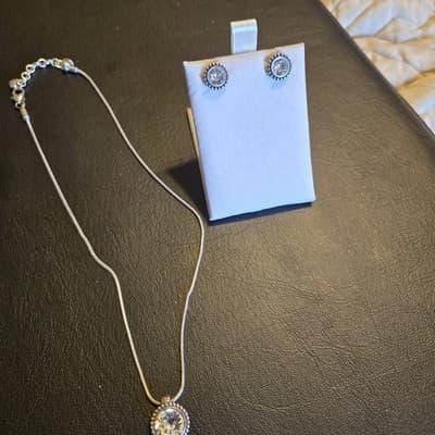 Brighton Twinkle Necklace With Matching Medium Post Clear Earrings - Image 1
