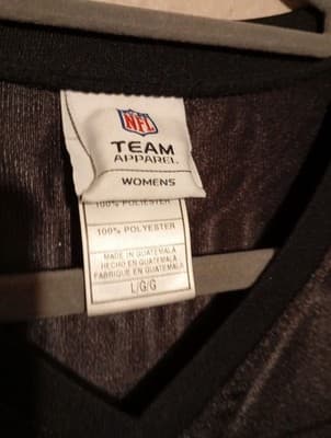 NFL Team Apparel Las Vegas Raiders Football Womens Large Jersey T Shirt Top - Thumbnail 3