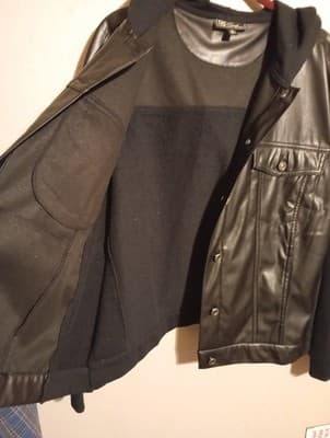 D2g Jacket Faux Leather Fleece Lined - Thumbnail 5