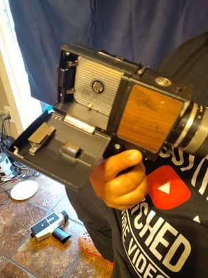 VINTAGE SEARS GAF C125 SUPER 8 MOVIE CAMERA AND LIGHT - Thumbnail 6