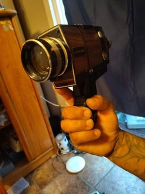 VINTAGE SEARS GAF C125 SUPER 8 MOVIE CAMERA AND LIGHT - Thumbnail 5